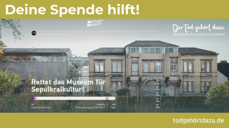 Mehr über den Artikel erfahren Rette das Museum für Sepulkralkultur mit Deiner Spende!
